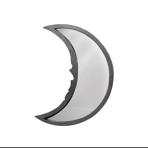 Alchemy Gothic Crescent Moon Hand Makeup Purse Mirror Black NWT - Picture 3 of 3
